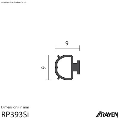 RP393Si Silicon Rubber BK 1000mm